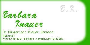 barbara knauer business card